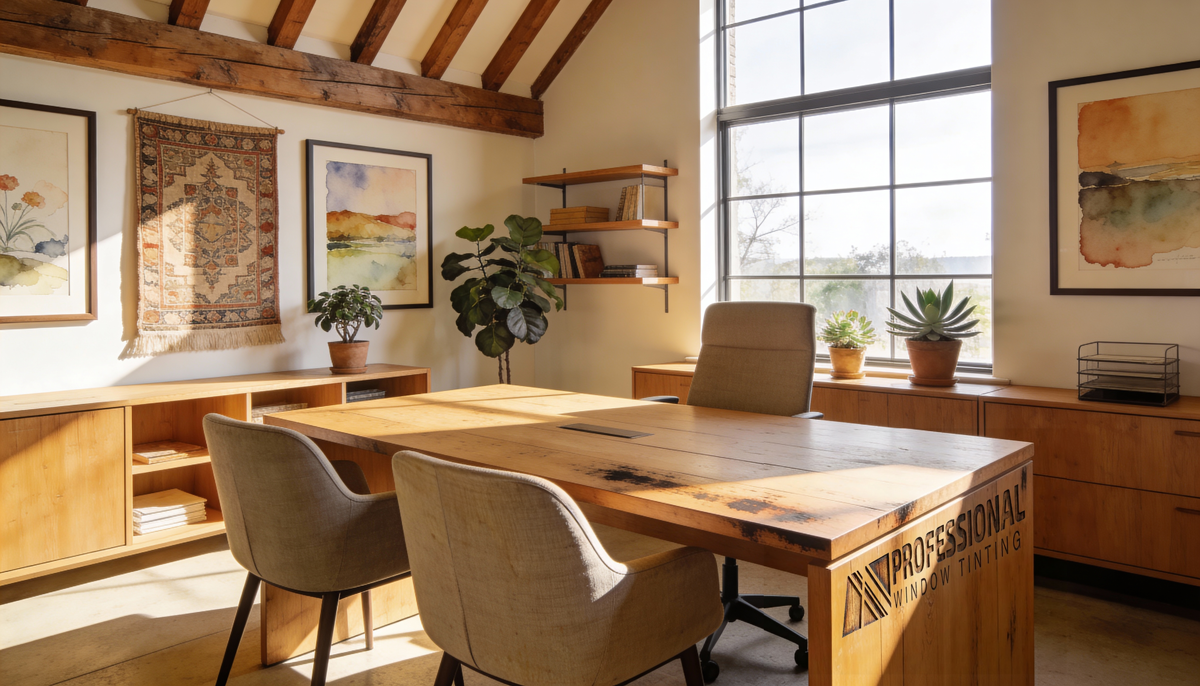 Sun fading protection control with professional window tint