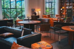 Leather Furniture Near Windows